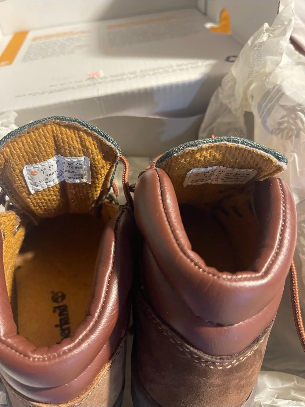 Timberland Field Mid Boot Kids Brown and Green 8 M Toddler